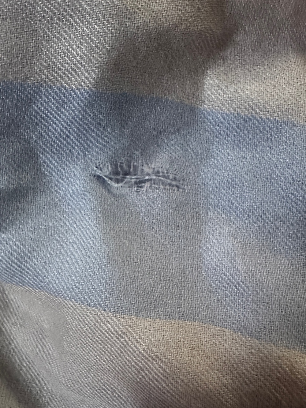 Burberry Pastel Plaid Scarf in Lavender and Light Blue - Picture 7 of 12